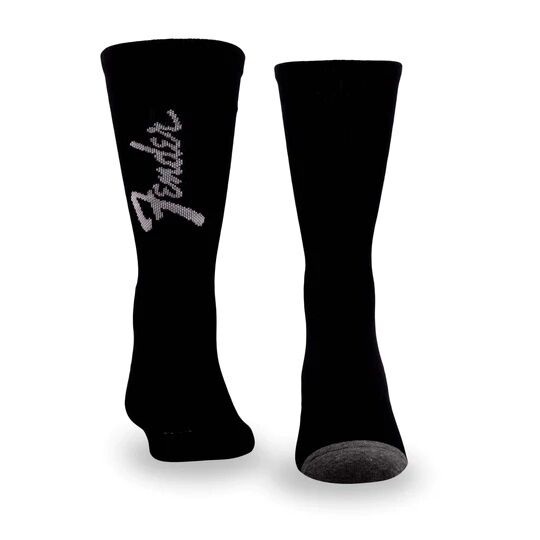 Perris Licensed Fender Exploded Logo Large Crew Socks Black (3-Pair) — view 3