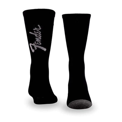 Perris Licensed Fender Exploded Logo Large Crew Socks Black (3-Pair) — view 3