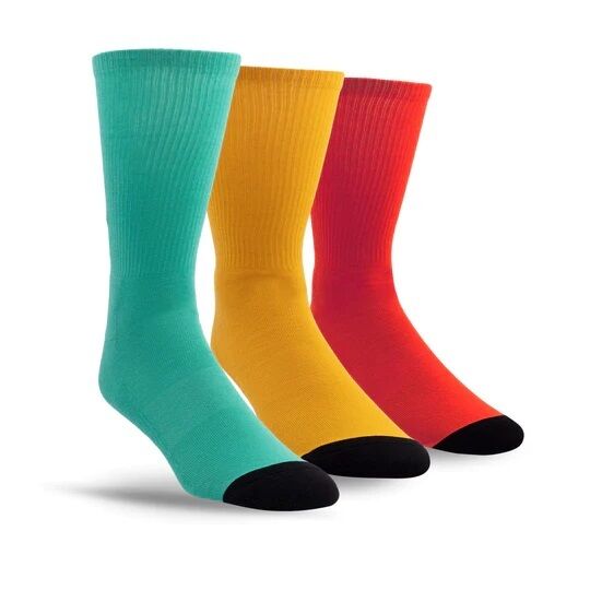 Perris Licensed Fender "Exploded Logo" Large Crew Socks - 3-Pair in Assorted Colors — view 2