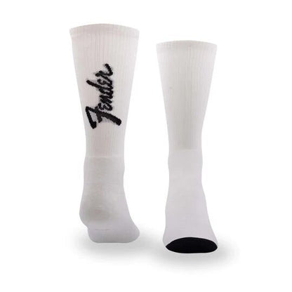 Perris Licensed Fender Exploded Logo Large Crew Socks - White (3-Pair) — view 3