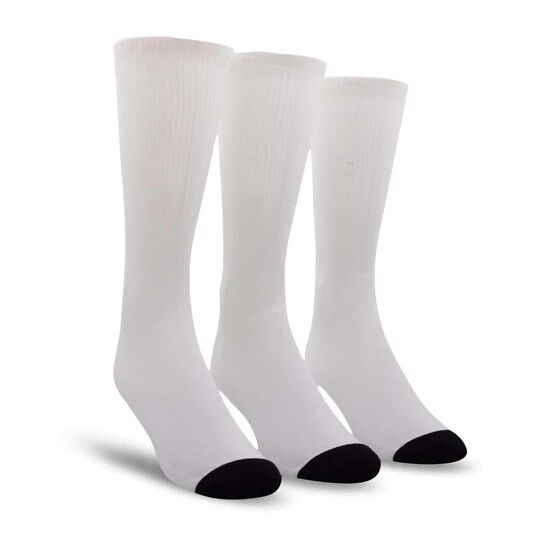 Perris Licensed Fender Exploded Logo Large Crew Socks - White (3-Pair) — view 2