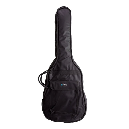 Fretz Deluxe Acoustic Guitar Gig Bag - Heavy Duty Polyester, 10mm Foam Padding, Adjustable Straps, Front Pocket, 1005mm Length