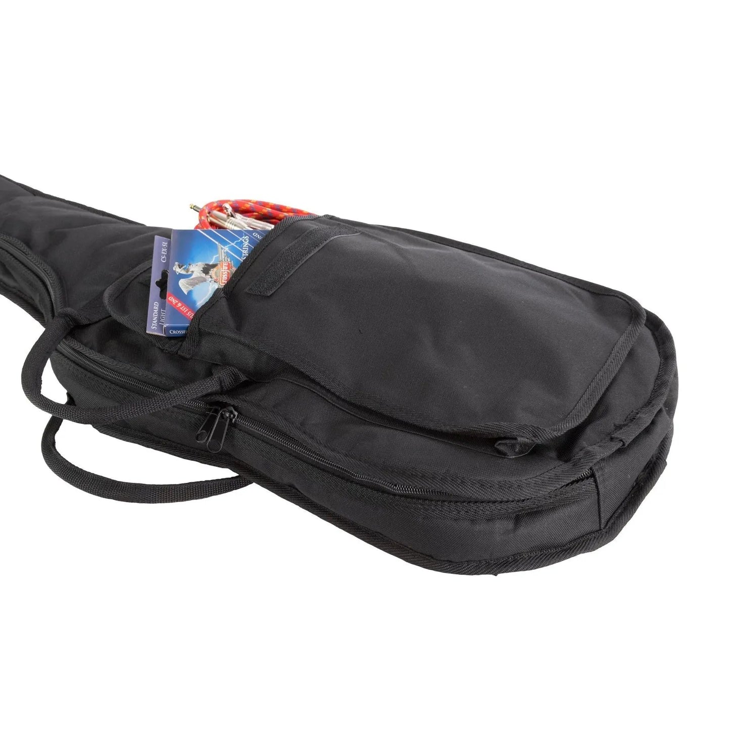 Fretz Heavy Duty Electric Guitar Gig Bag with Foam Padding and Accessories Pocket, Black — view 3