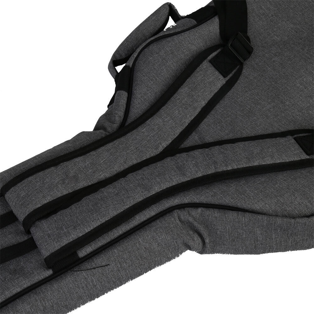 FZONE Deluxe Padded Acoustic Guitar Bag Grey 41" Dreadnought with Front Storage Pocket — view 4