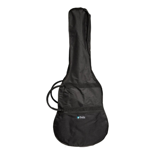 Fretz Standard Acoustic Guitar Gig Bag - Black, Heavy Duty Polyester, Adjustable Straps, Front Pocket, 1040mm x 410mm x 130mm