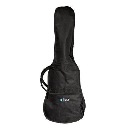 Fretz Standard 1/4 Size Classical Guitar Gig Bag - Black, Heavy Duty Polyester, Adjustable Straps, Front Pocket, 770mm x 270mm x 85mm
