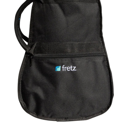 Fretz Padded 1/4 Size Classical Guitar Gig Bag - Black, Heavy Duty Polyester, 4mm Foam Padding, Adjustable Straps, Front Pocket — view 3