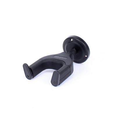 Fretz Short Wall-Mounted Guitar Hanger with Padded Yoke and Swivel Head - Black — view 2