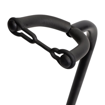 Fretz FGS-1-BLK Tubular Upright Guitar Stand - Adjustable Height, Non-Slip Feet, Neck Cradle, Keyhole-Locking Mechanism, Black — view 2