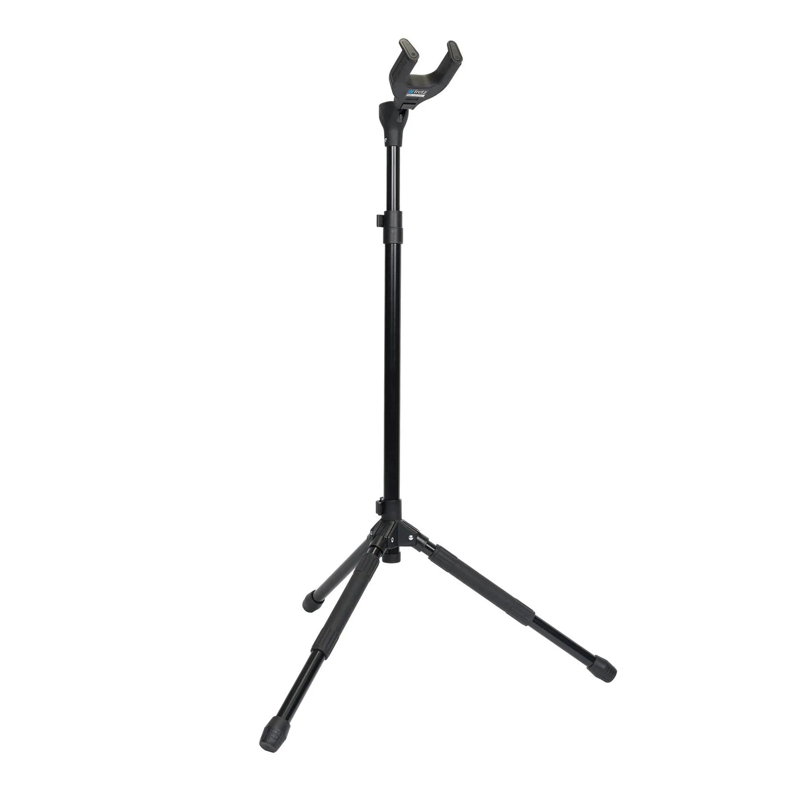 Fretz Heavy Duty Self-Locking Tripod Guitar Stand for Electric, Acoustic & Bass Guitars, Adjustable Height 80-150cm, Non-Slip Feet