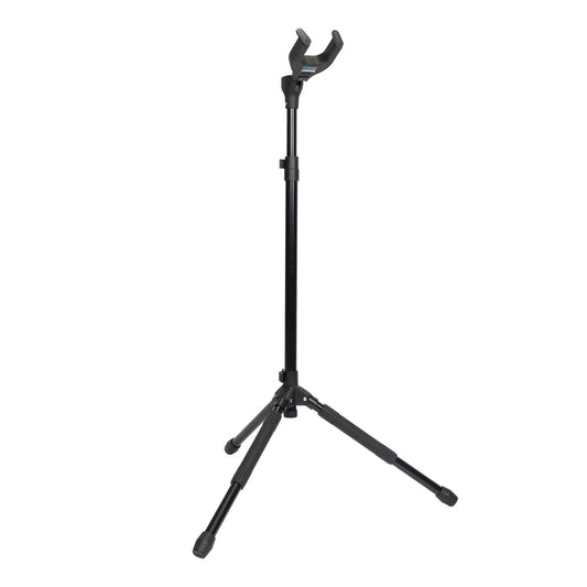 Fretz Heavy Duty Self-Locking Tripod Guitar Stand - Adjustable Height 80-150cm, Non-Slip Feet, Suitable for Electric, Acoustic & Bass Guitars