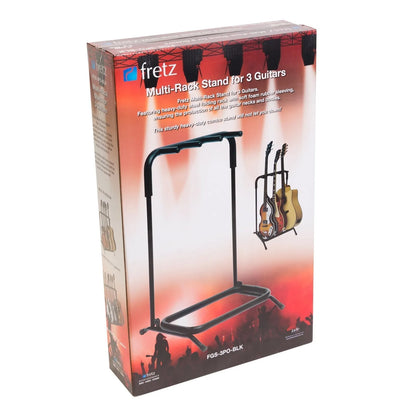Fretz Multi-Rack Guitar Stand for 3 Guitars - Foldable, Lightweight, Durable Design — view 2