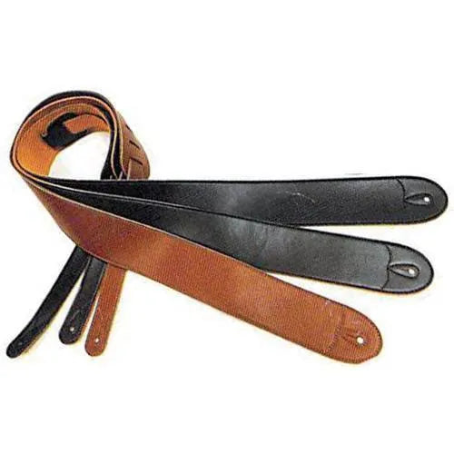 Fretz Adjustable Microfibre Leather and Suede Guitar Strap - Black, 2.5”