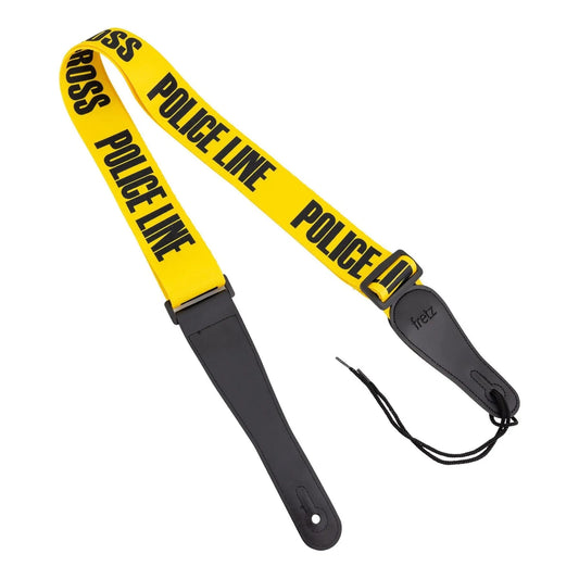Fretz FGST-PL1 Polyweb Guitar Strap - 2" Wide, Adjustable Up to 65" with Microfiber Leather Ends