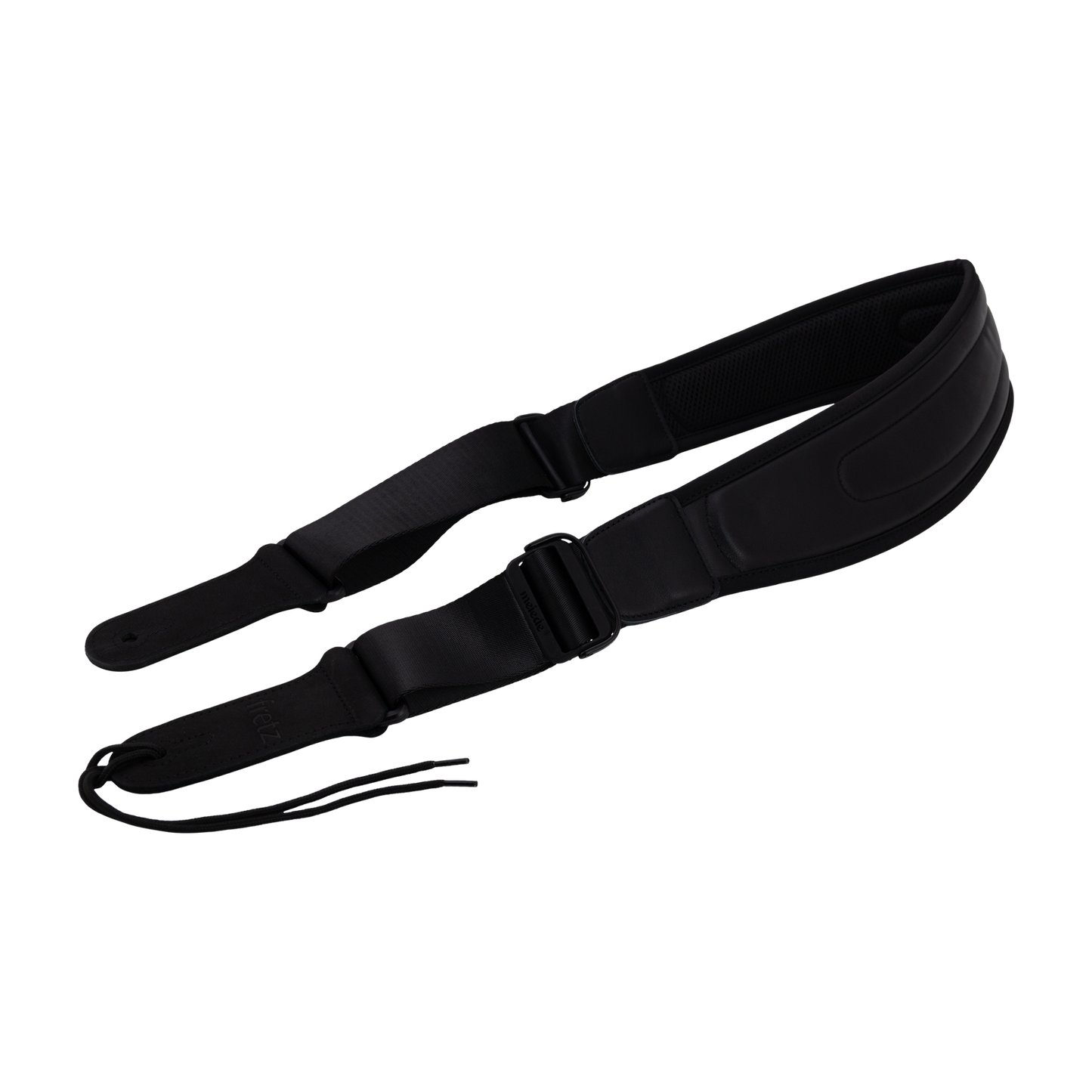 Fretz FGST-QA12-BLK 3.5" Black Leather Guitar Strap