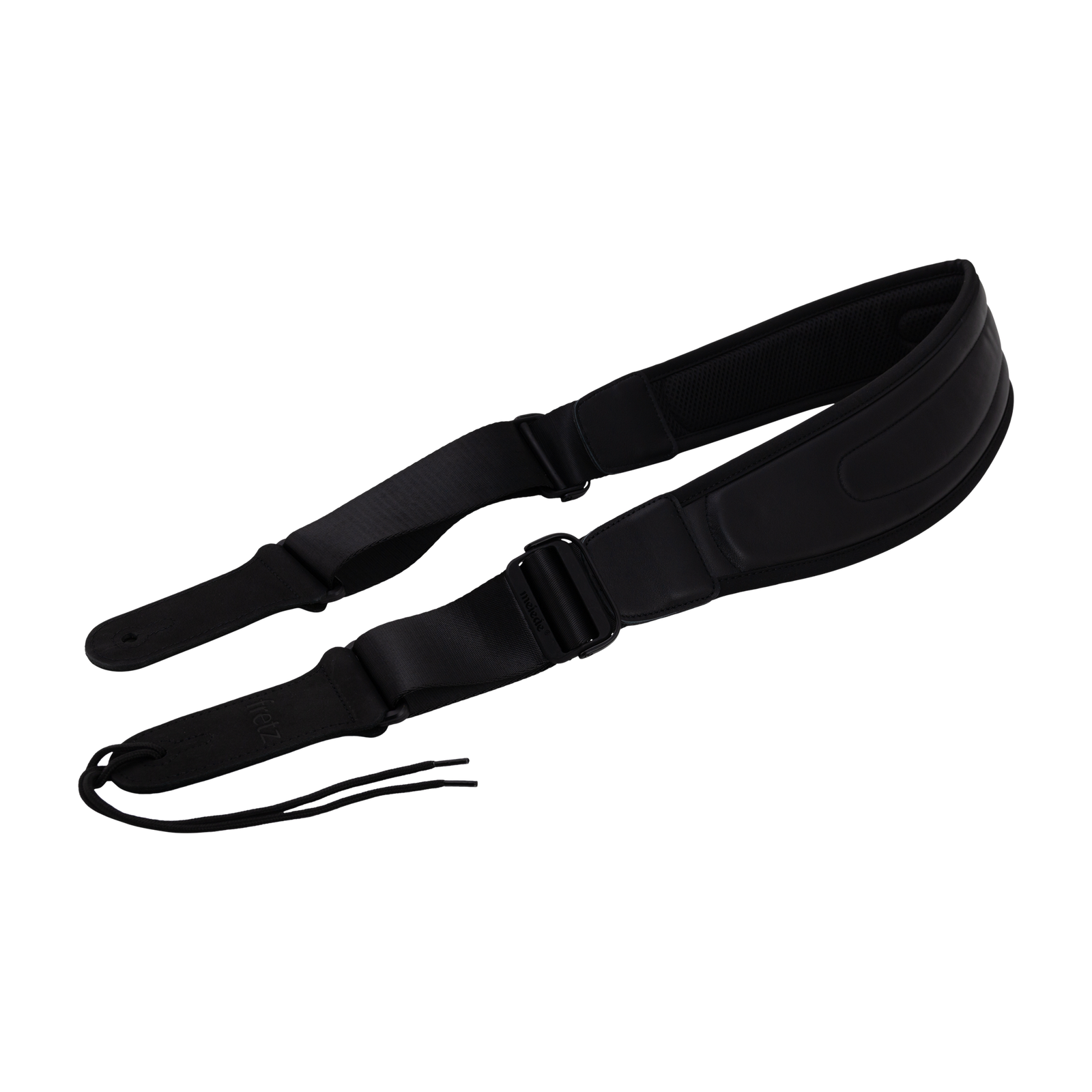 Fretz FGST-QA12-BLK 3.5" Black Leather Guitar Strap