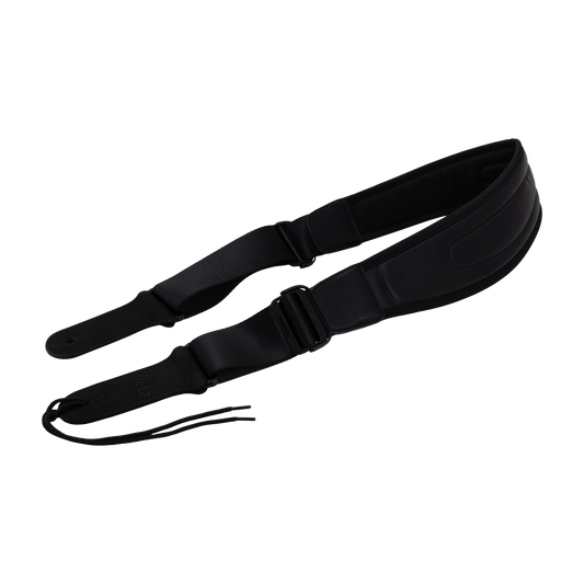 Fretz FGST-QA12-BLK 3.5" Black Leather Guitar Strap