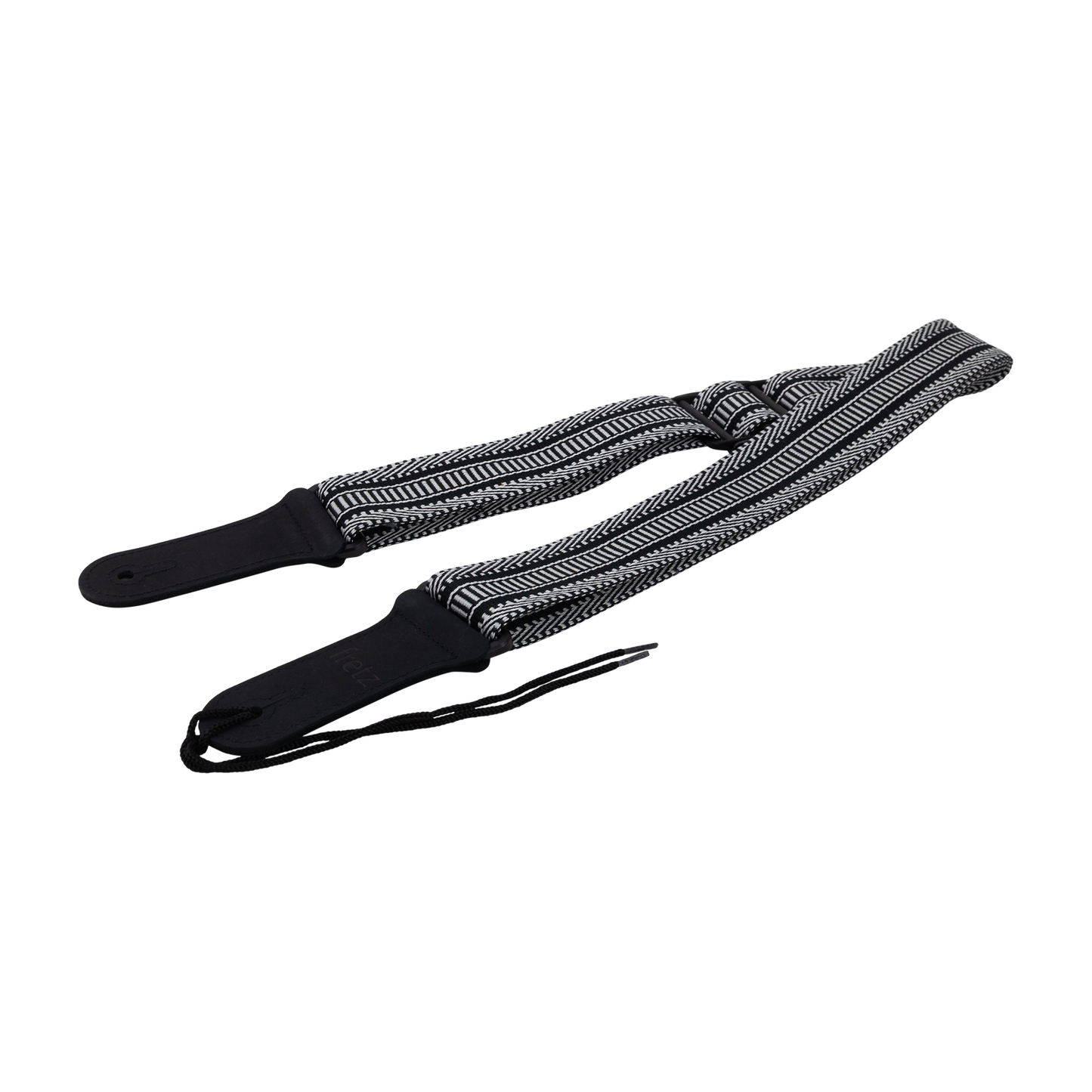 Fretz FGST-QA25-GRY 2" Guitar Strap - Black Grey