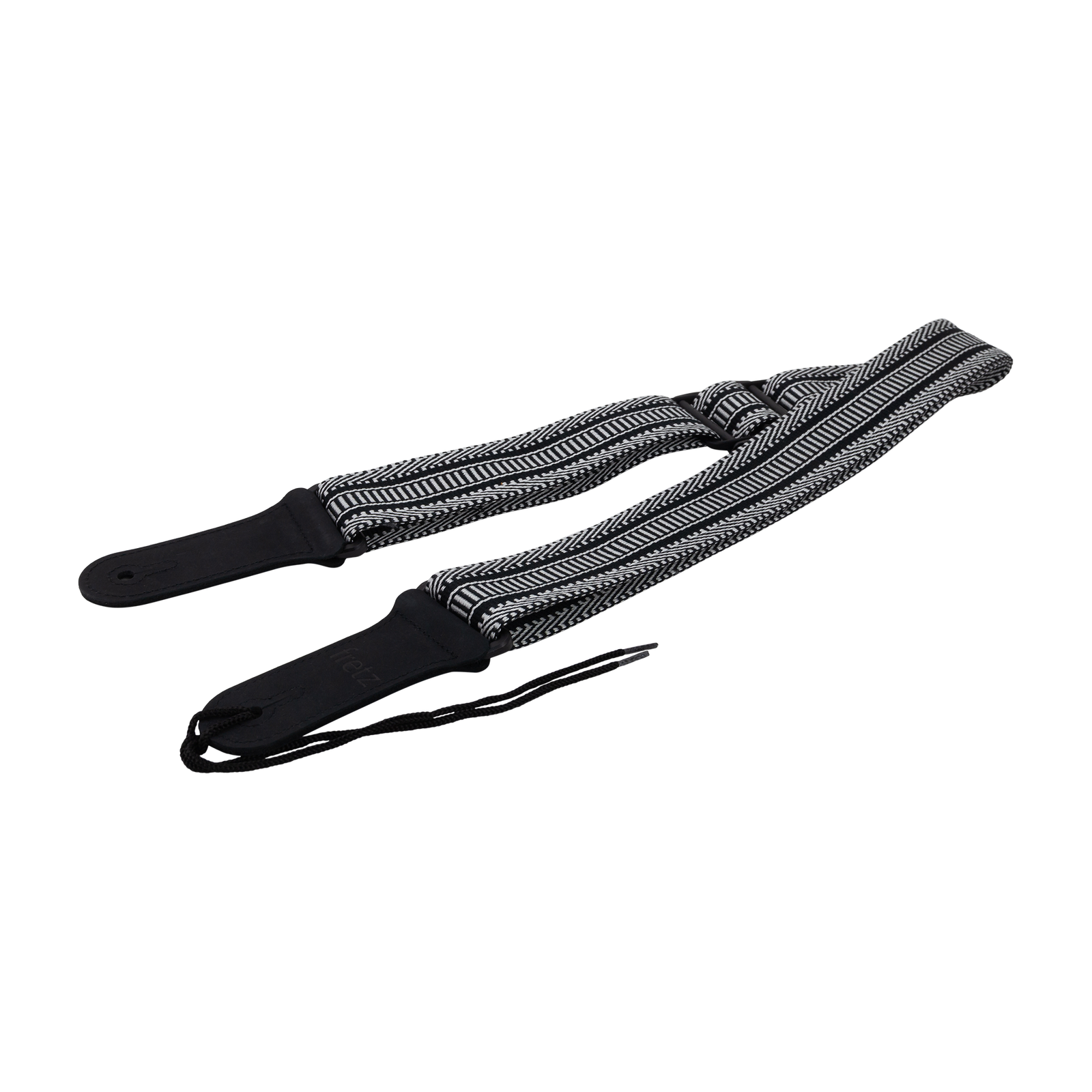 Fretz FGST-QA25-GRY 2" Guitar Strap - Black Grey