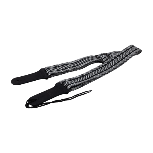 Fretz FGST-QA25-GRY 2" Guitar Strap - Black Grey