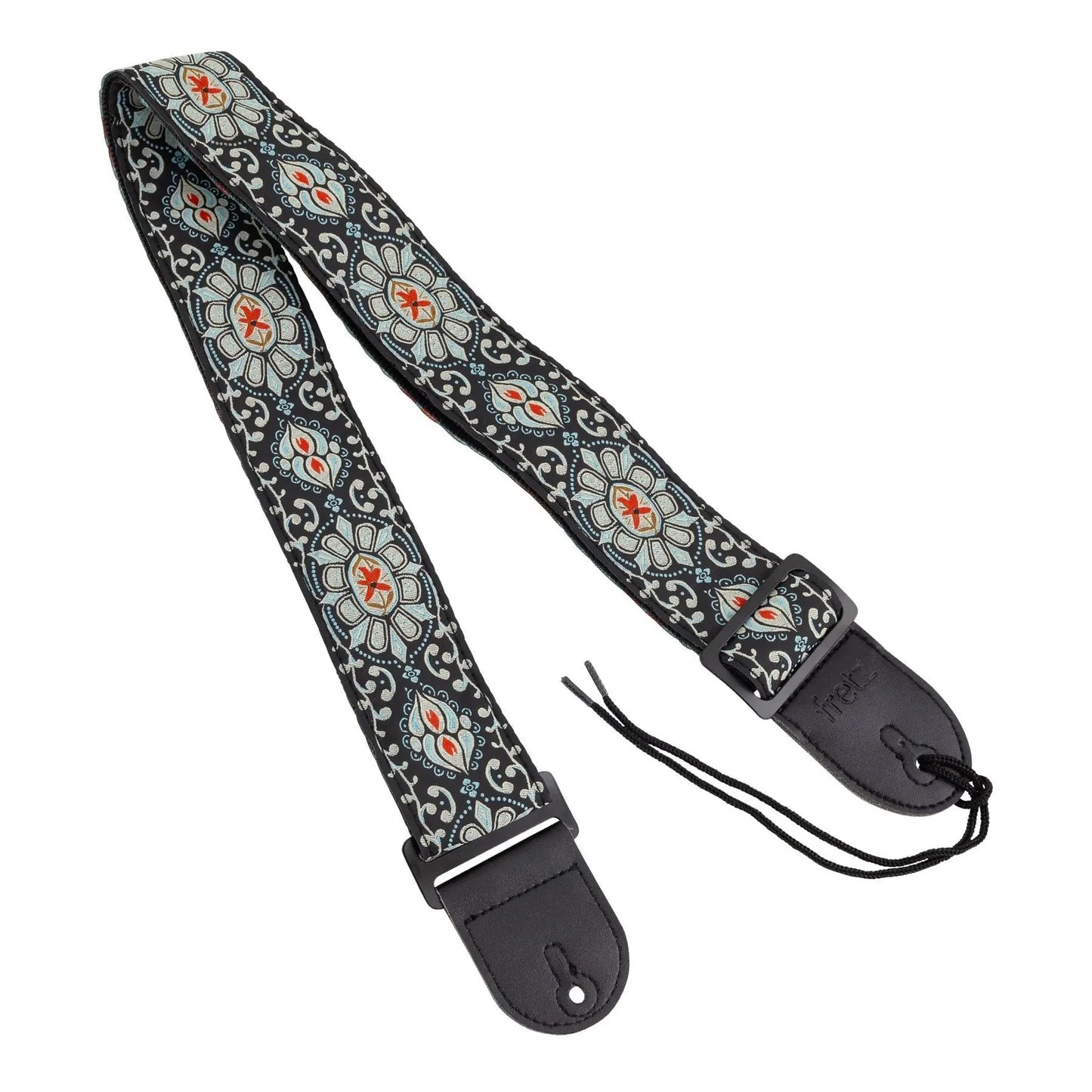 Fretz FGST-RETRO62 Woven Jacquard Polyester Guitar Strap - Winter, 2" Wide, Adjustable Up to 57"