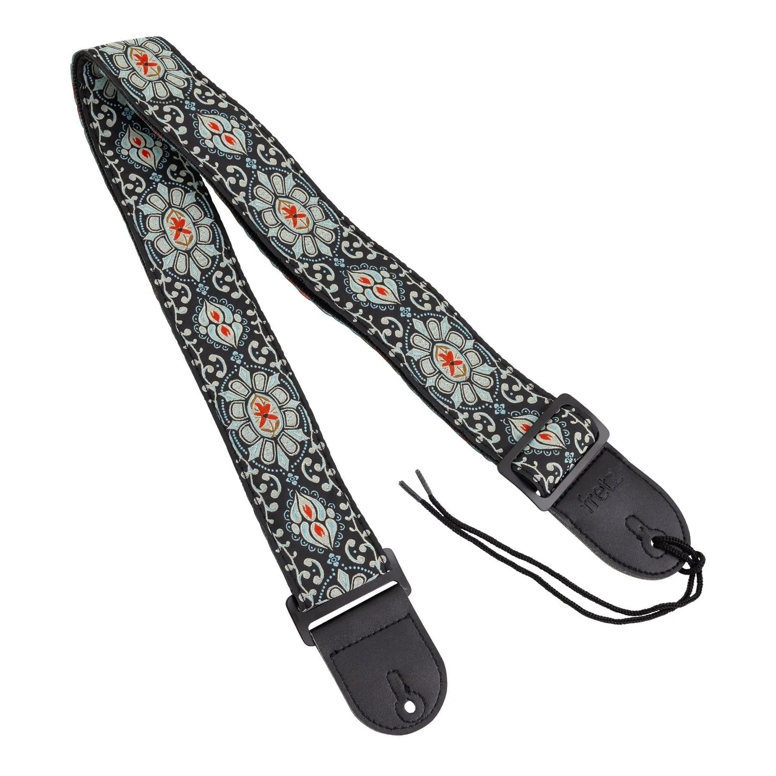 Fretz FGST-RETRO62 Woven Jacquard Polyester Guitar Strap - Winter, 2" Wide, Adjustable Up to 57"