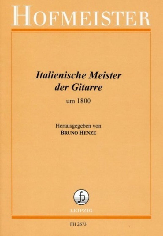 Italian Masters Of The Guitar Around 1800 Book
