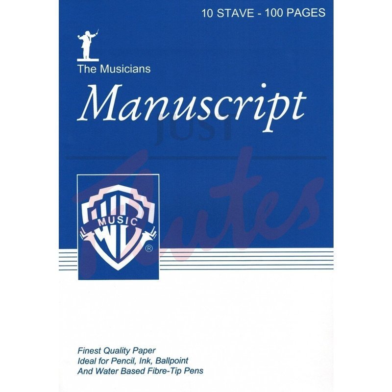 Manuscript A4 10-Stave 100Pp White Pad (IMP)