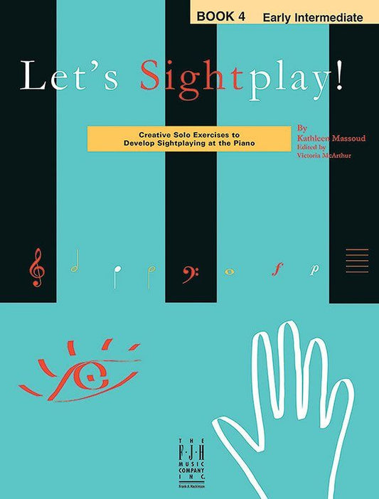 Let's Sightplay BK 4 Early Intermediate Piano Solo by Kathleen Massoud