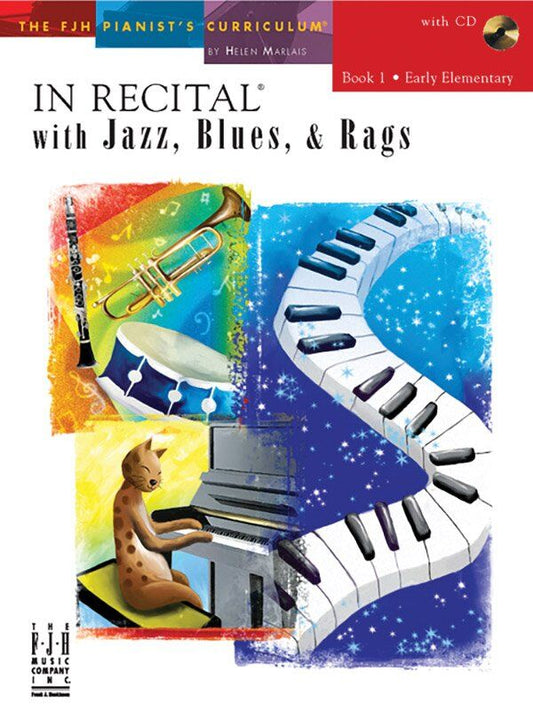 In Recital with Jazz, Blues, & Rags Book 1 BK/CD
