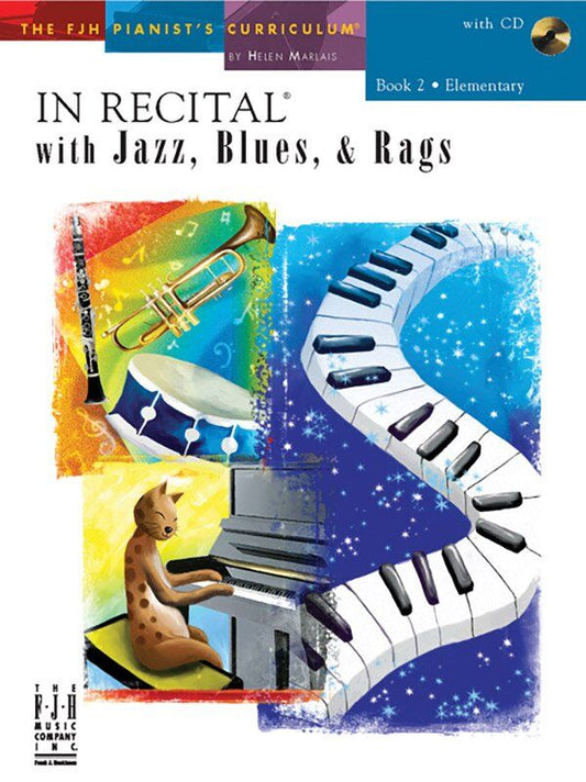 In Recital with Jazz Blues and Rags Book 2 BK/CD