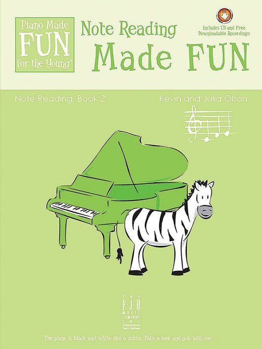 Note Reading Made Fun Book 2 with CD by Julia Olson & Kevin Olson, FJH Music, Piano, 1 Page