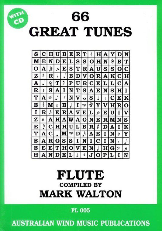 66 Great Tunes for Flute Book/CD by Mark Walton