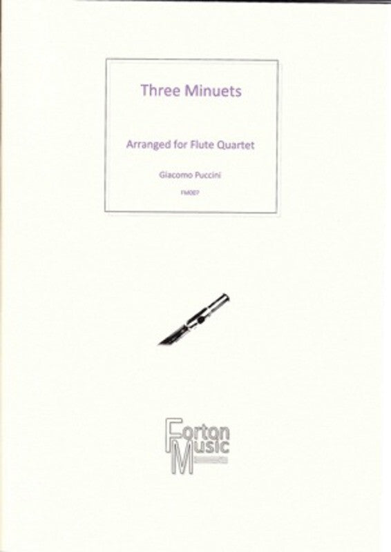 Three Minuets Flute Quartet Book
