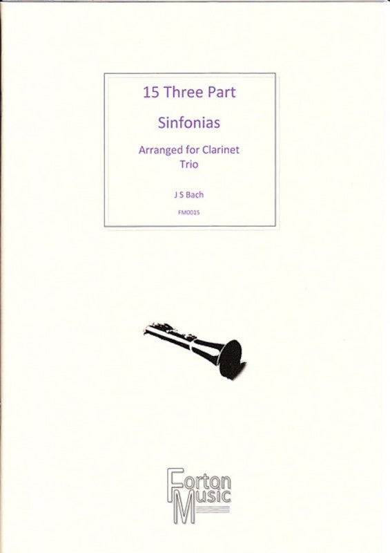 15 Three Part Sinfonias Clarinet Trio Book