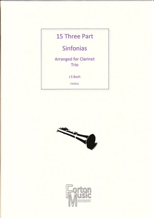 15 Three Part Sinfonias Clarinet Trio Book