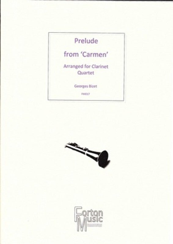Prelude From Carmen Clarinet Quartet (Softcover Book)