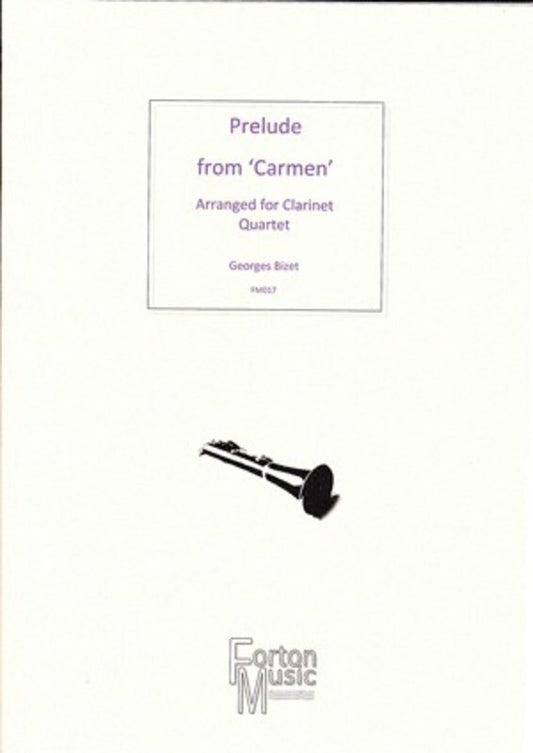 Prelude From Carmen Clarinet Quartet (Softcover Book)