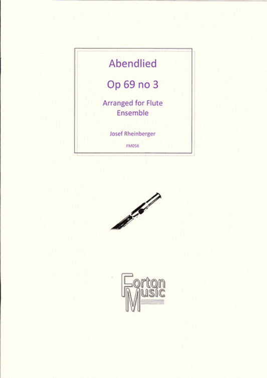 Abendlied Op 69 No 3 Flute Ensemble Book