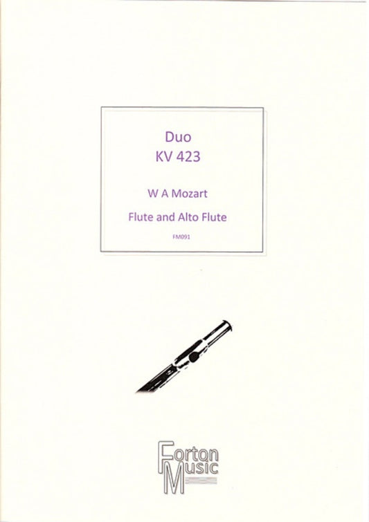 Duo Kv423 Flute/Alto Flute Duet Book