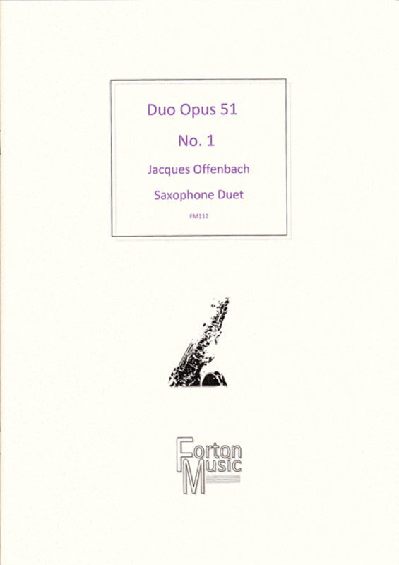 Saxophone Duo Opus 51 No 1 Book