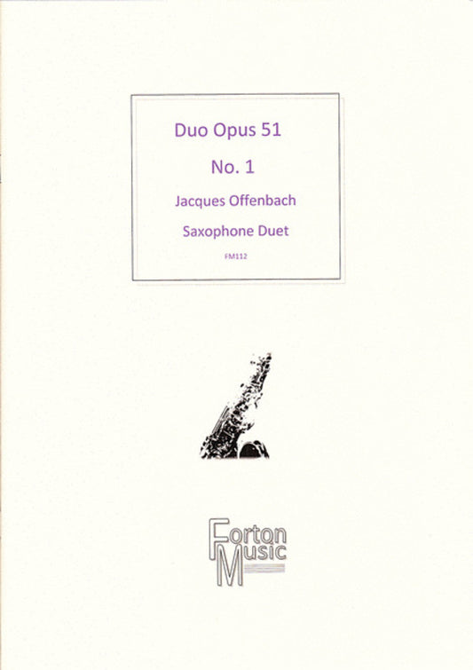 Saxophone Duo Opus 51 No 1 Book