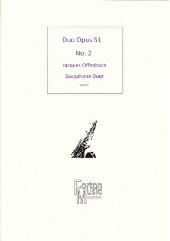 Saxophone Duo Opus 51 No 2 Book