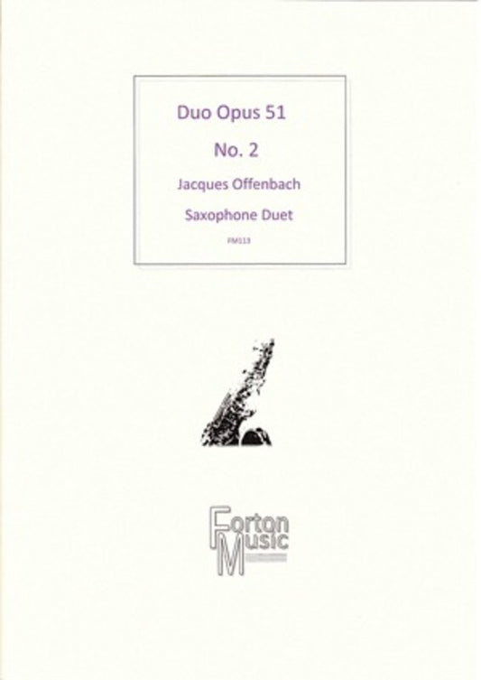 Saxophone Duo Opus 51 No 2 Book