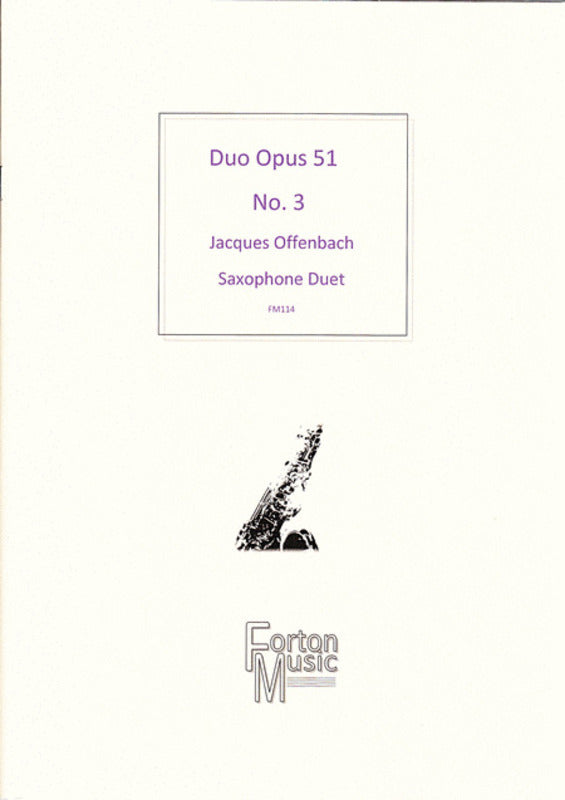 Saxophone Duo Opus 51 No 3 Book