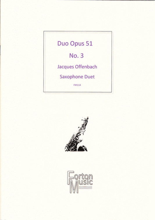 Saxophone Duo Opus 51 No 3 Book
