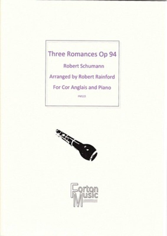Three Romances Opus 94 Cor Anglais/Piano Book