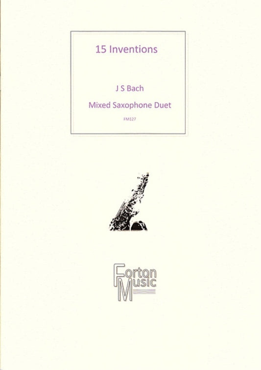 15 2 Part Inventions Saxophone Duet Book