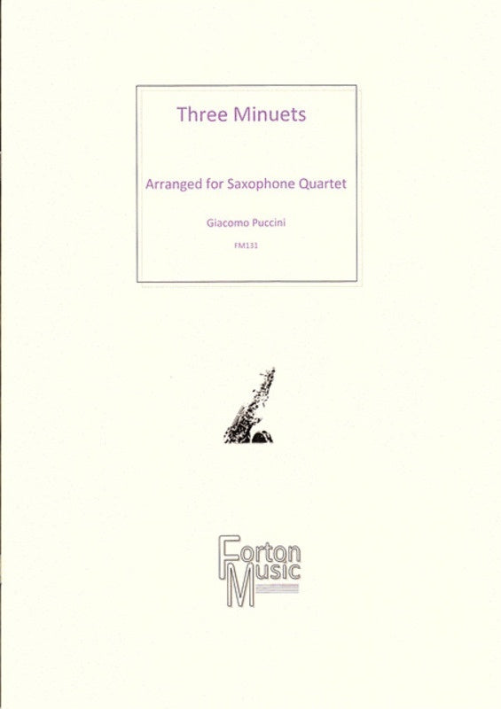 Three Minuets Saxophone Quartet SATB