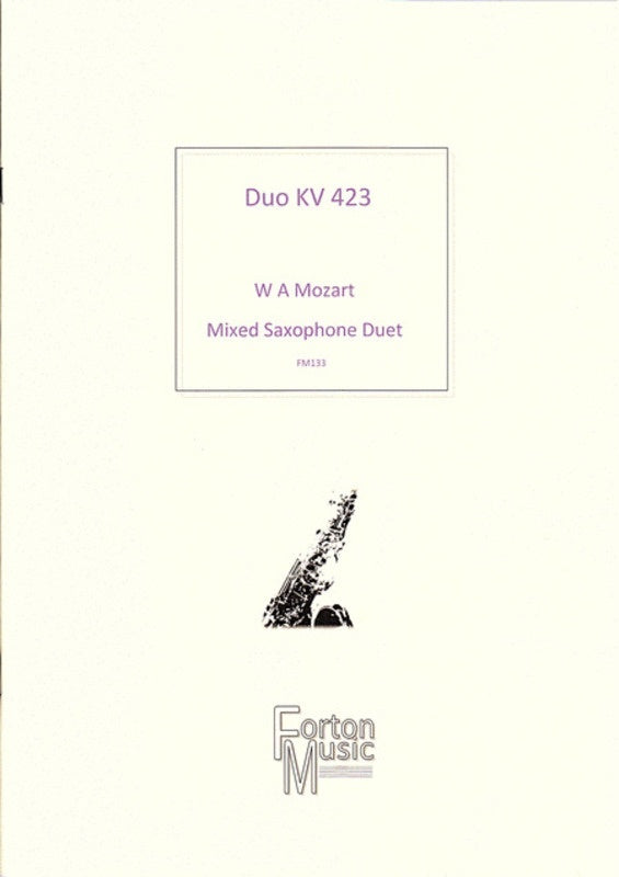 Duo Kv423 Saxophone Duet Book
